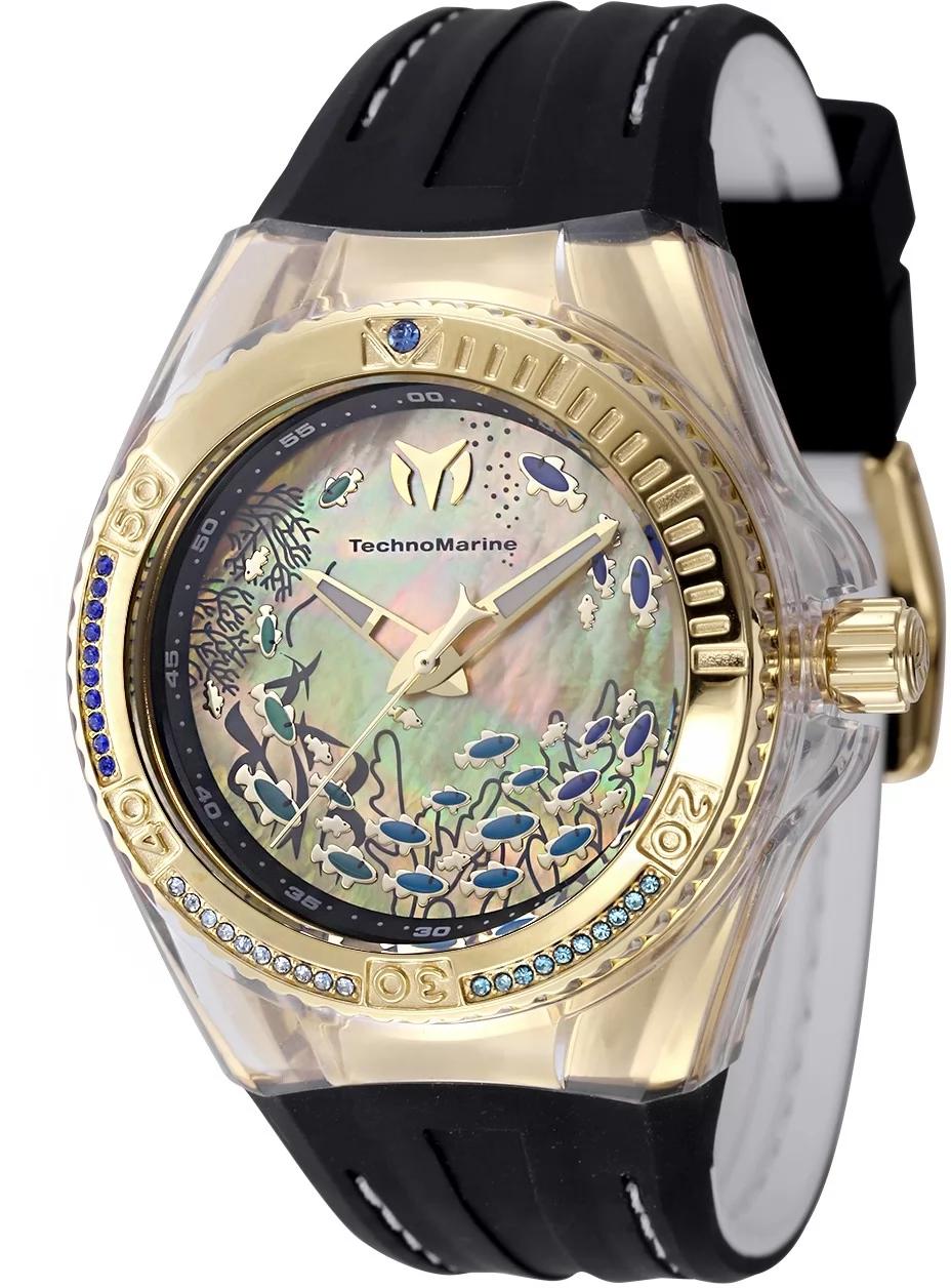 TechnoMarine TM-125010 TM-125010 Watch - Gold Dial Silicone Band
