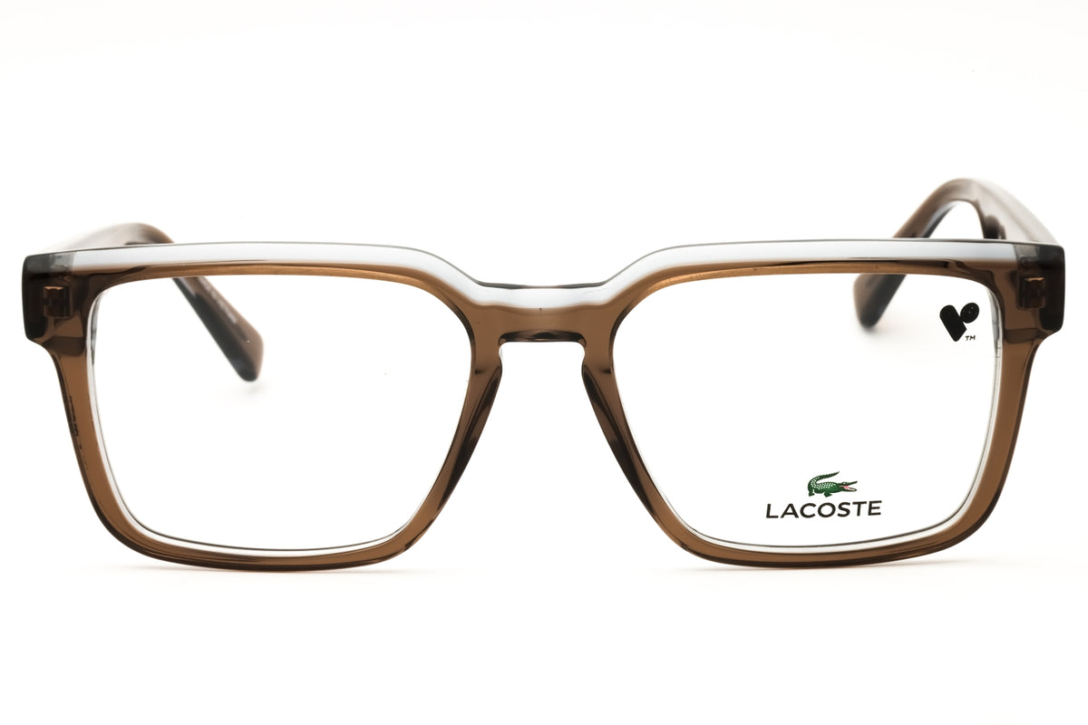 Lacoste L4003-210 TRANSPARENT BROWN Rectangular Eyeglasses 54mm Eyeglasses