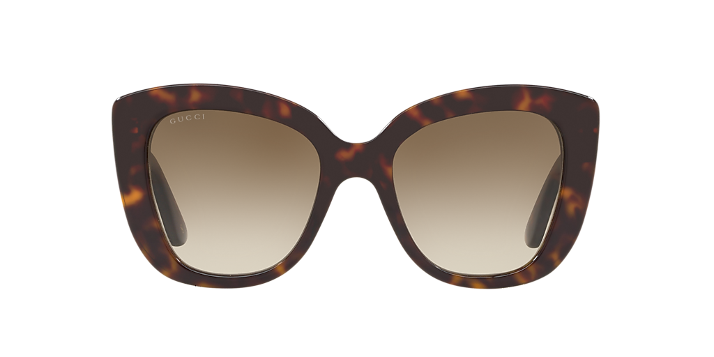 Gucci GG0327S-002 sunglasses in havana frame with brown gradient lenses