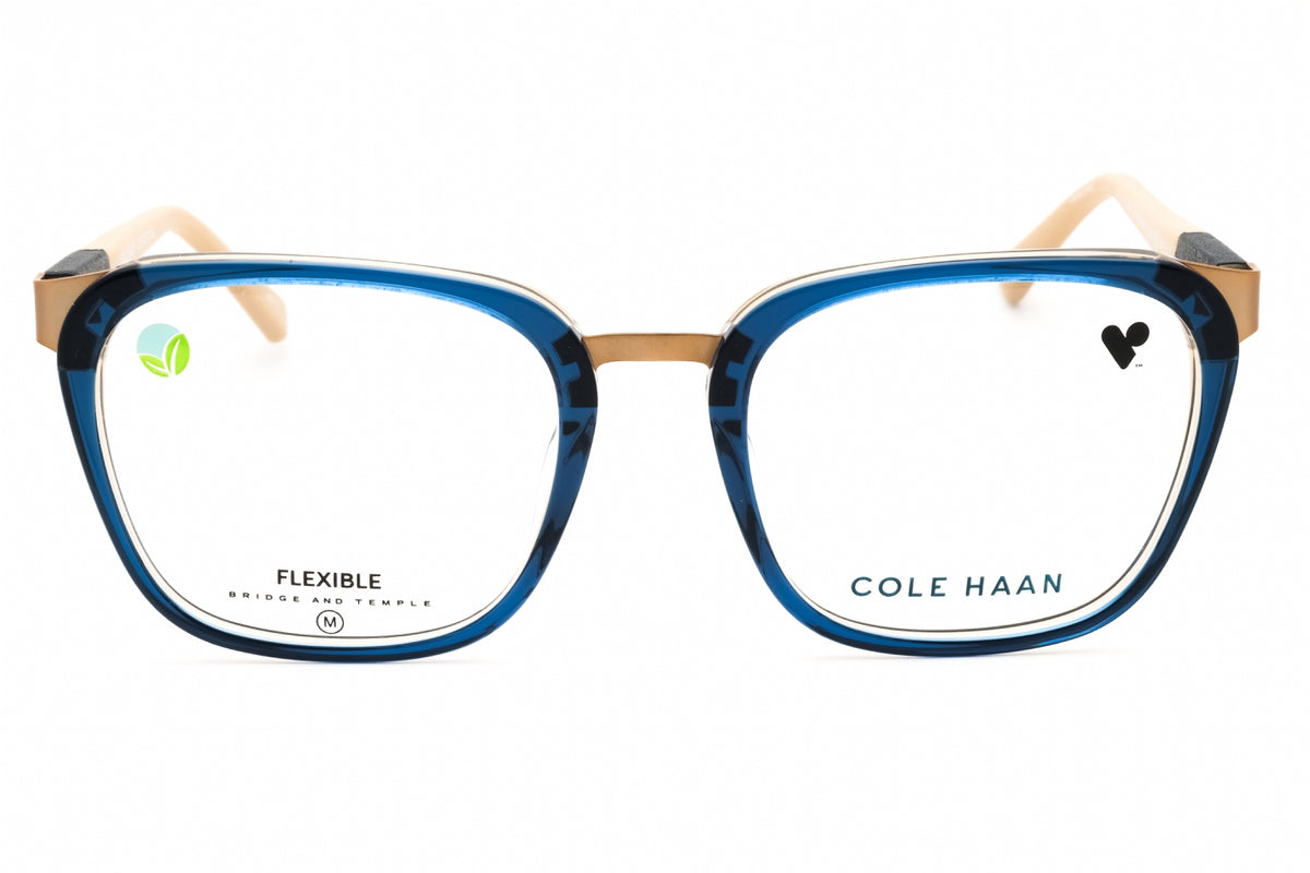 COLE HAAN CH4523-414 NAVY CRYSTAL Rectangular Eyeglasses 53mm Eyeglasses