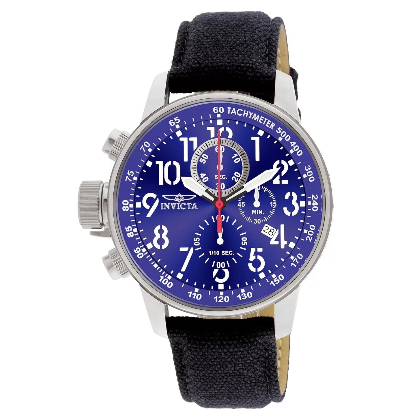 Invicta 1513 watch with blue dial and riffle band