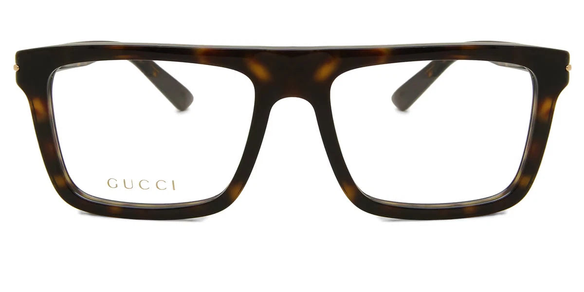 Gucci GG1504o-006-56 eyeglasses in havana frame with clear lenses