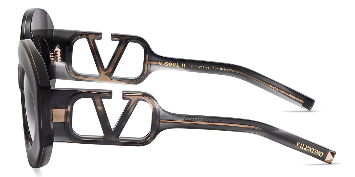 Valentino V-SOUL-II-VLS-128A sunglasses in pink frame with grey gradient lenses