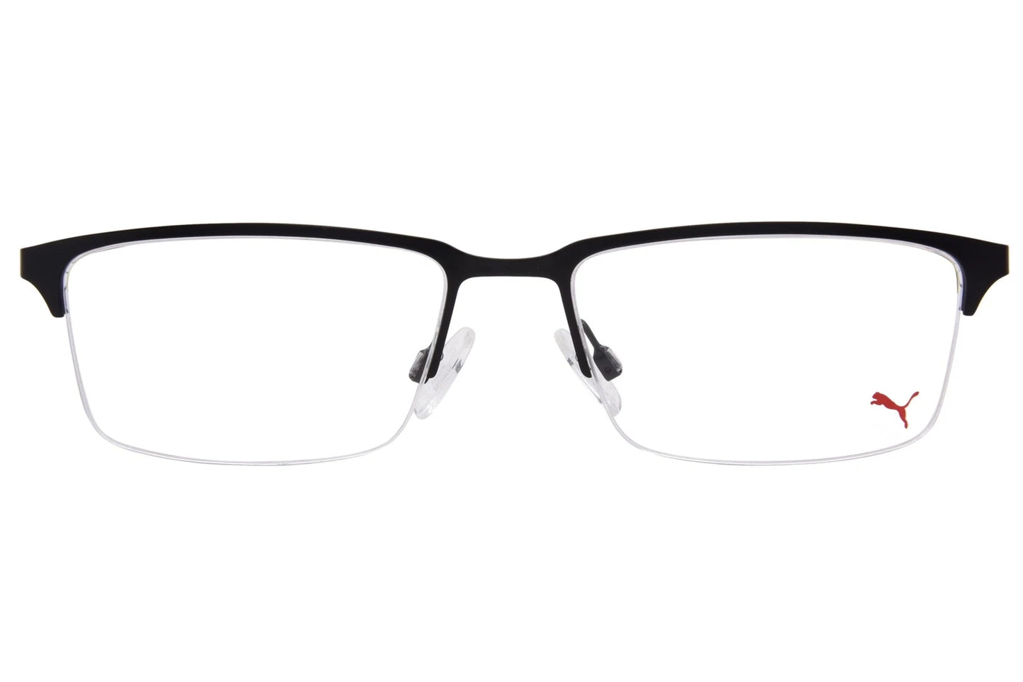 Puma PU0413O-001-56 eyeglasses in black frame with clear lenses