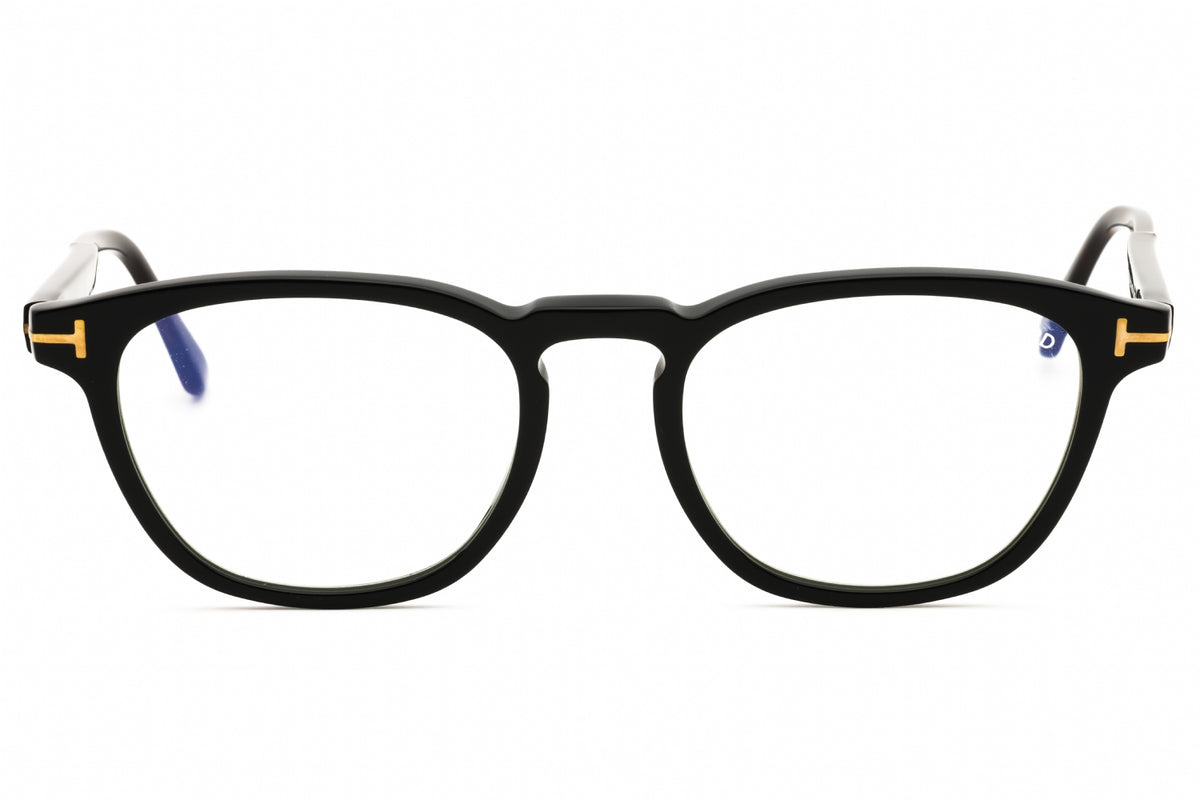 Tom Ford FT5890-B-005 eyeglasses in black frame with clear lenses
