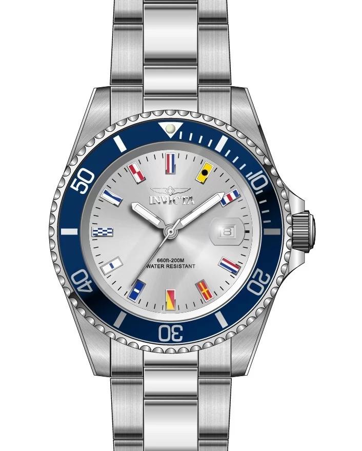 Invicta 49885 watch with silver dial and stainless steel band