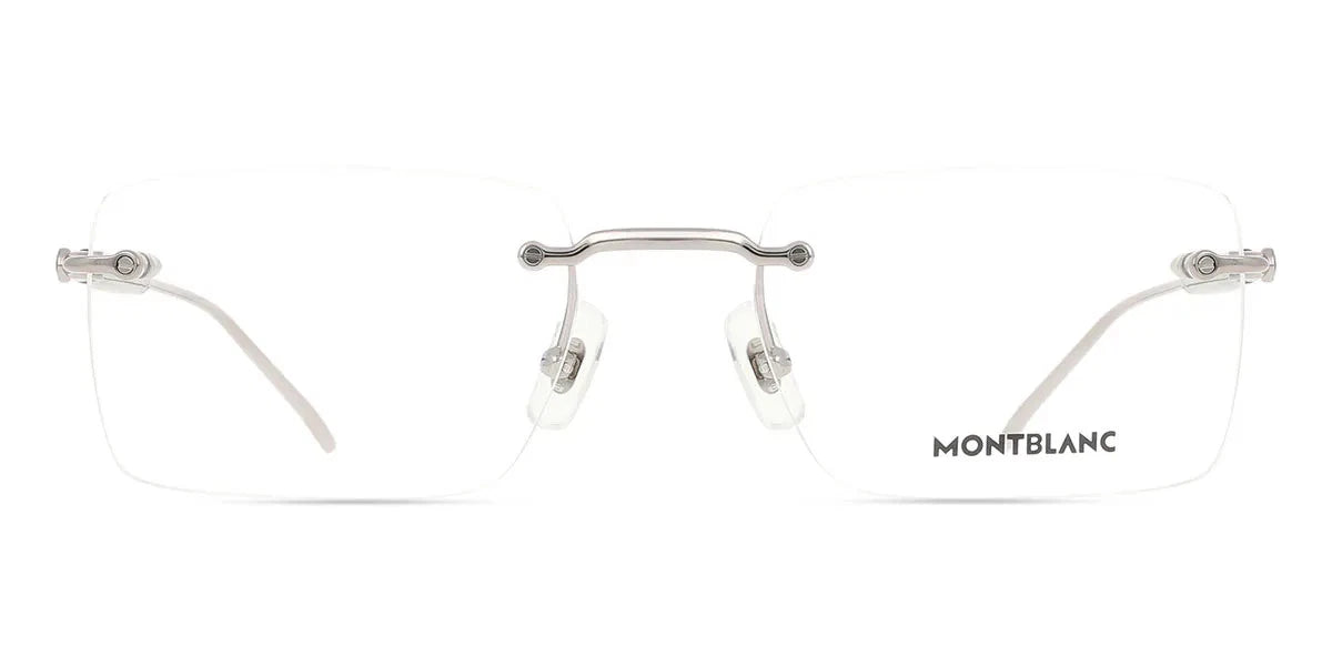 Mont Blanc MB0411o-004 eyeglasses in ruthenium frame with clear lenses