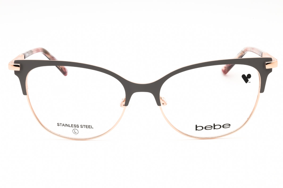 Bebe BB5224-020 GREY Cat eye Eyeglasses 55mm Eyeglasses