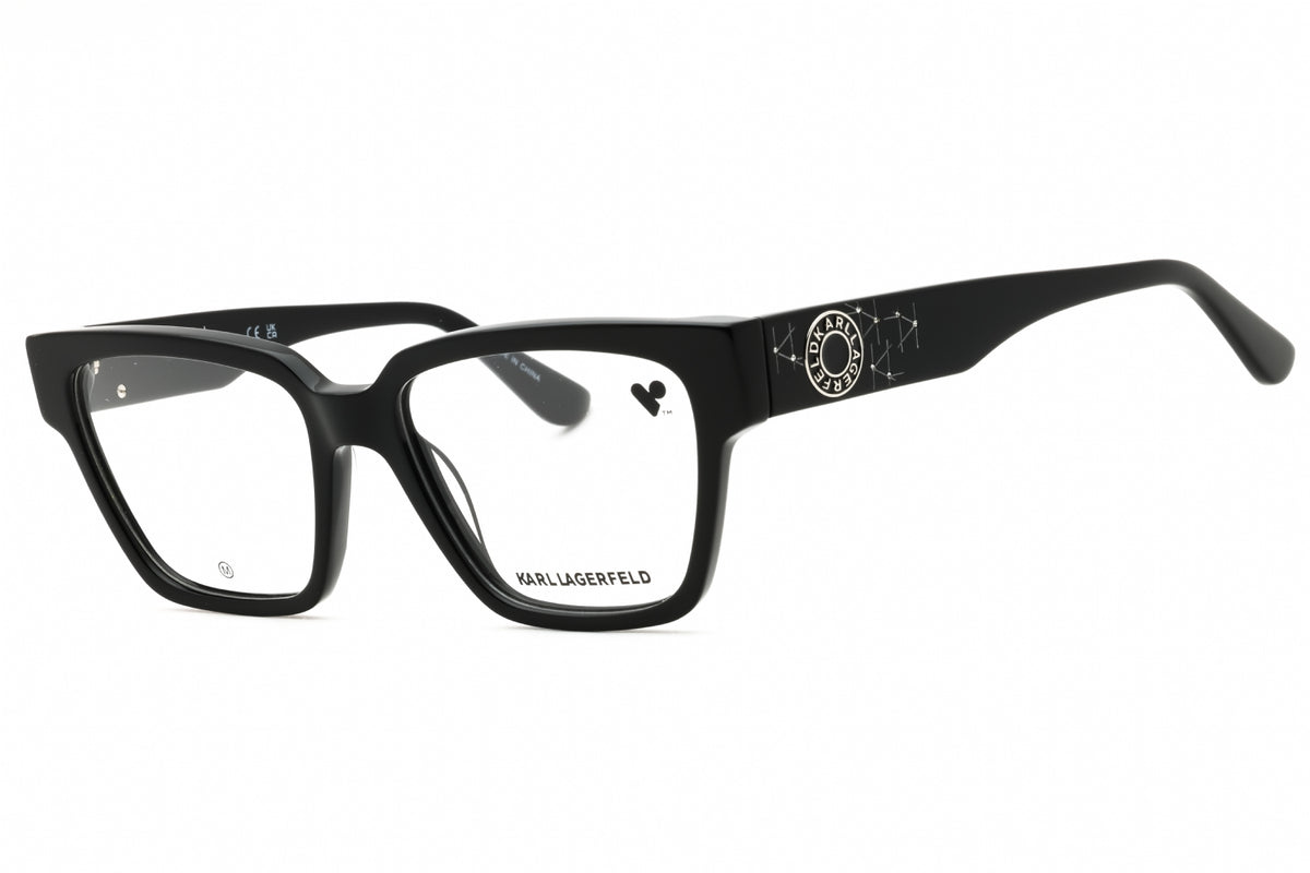 Karl Lagerfeld KL6112R-001 eyeglasses in black frame with clear demo lenses