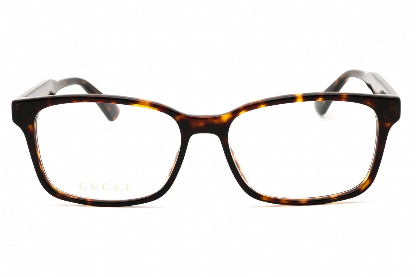 Gucci GG0826o-005-55 eyeglasses in havana frame with clear lenses