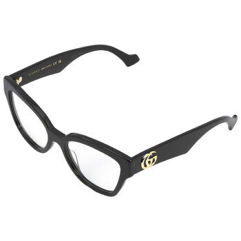 Gucci GG1424O-005-54 eyeglasses in black frame with clear lenses