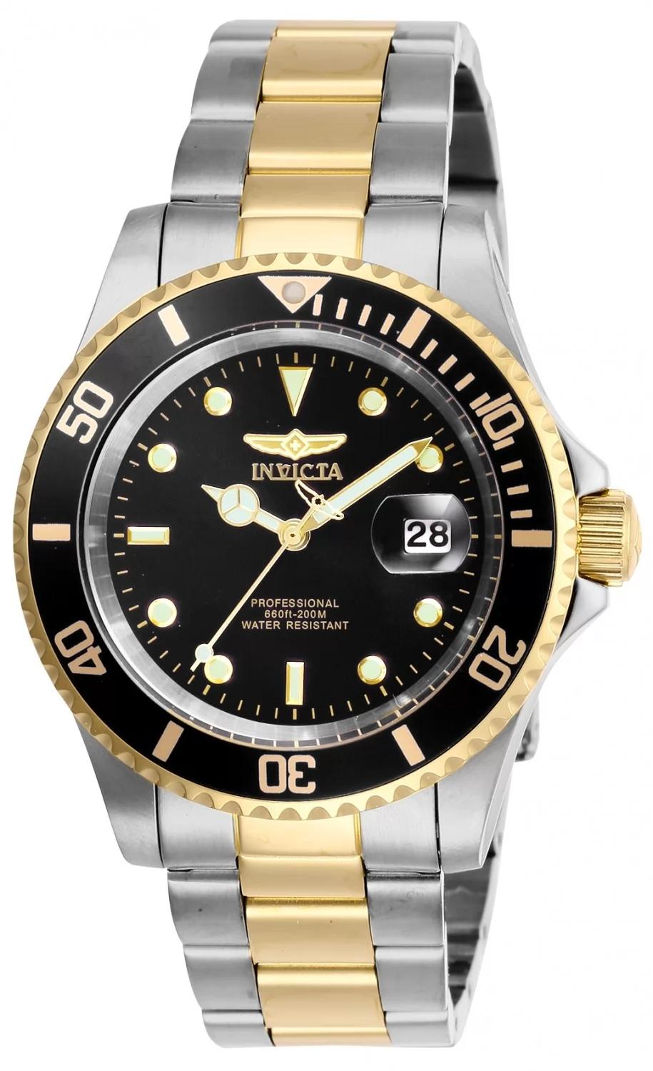 Invicta 26973 watch with black dial and stainless steel band