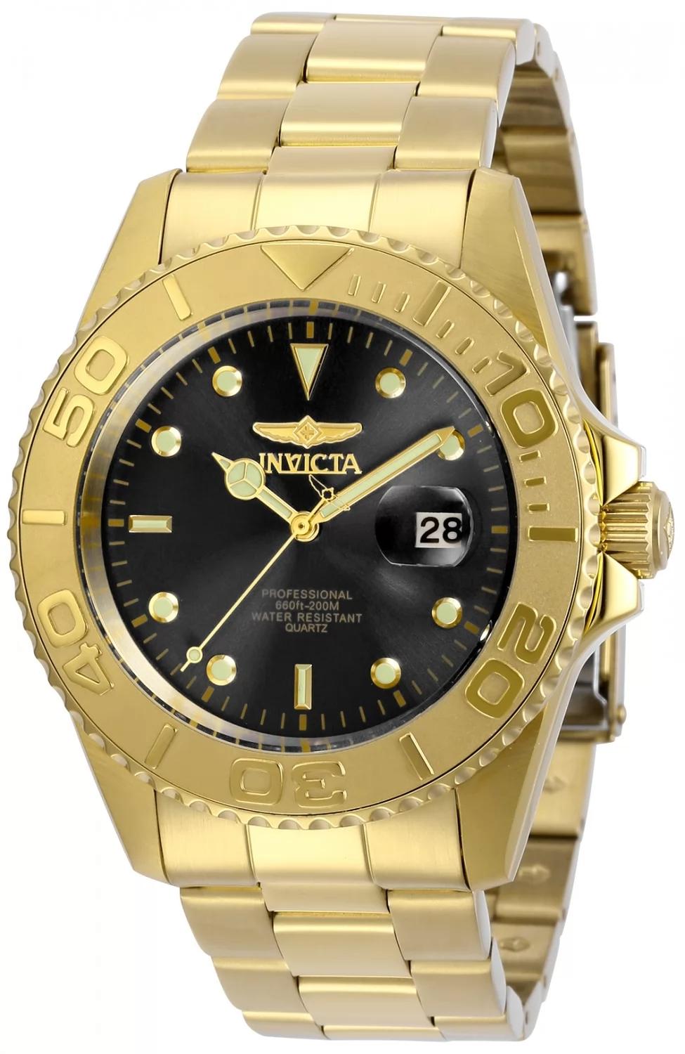 Invicta 29946 watch with black dial and stainless steel band