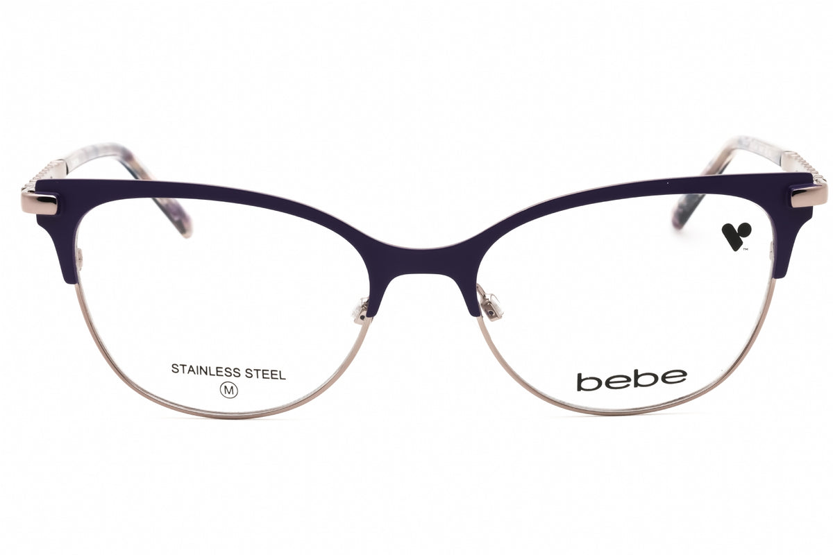 Bebe BB5224-501 PLUM Cat eye Eyeglasses 52mm Eyeglasses