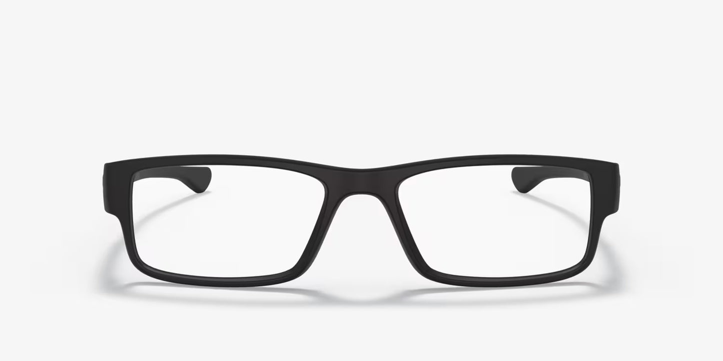 Oakley 0OX8046-SATIN BLACK eyeglasses in black frame with clear lenses