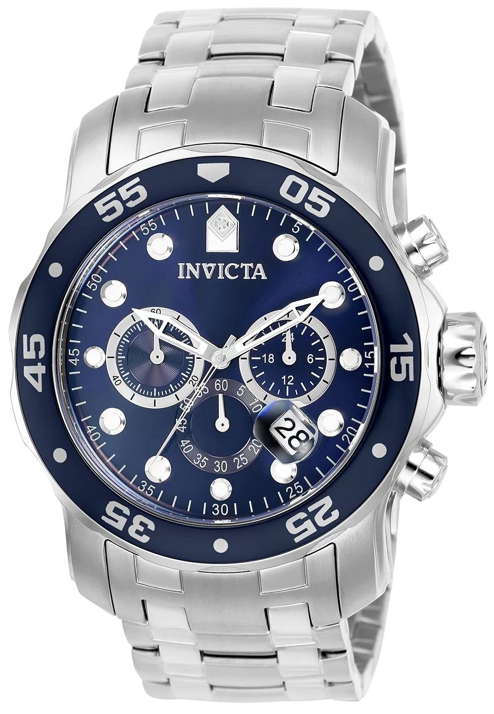 Invicta 0070 0070 Watch - Blue Dial Stainless Steel Band