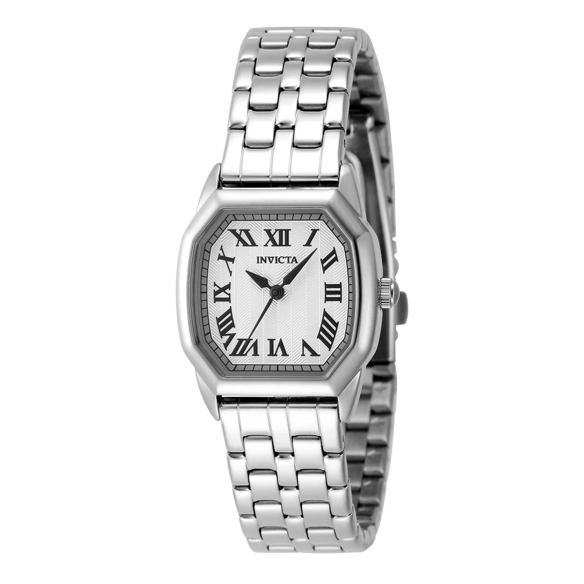Invicta 48957 watch with silver dial and stainless steel band