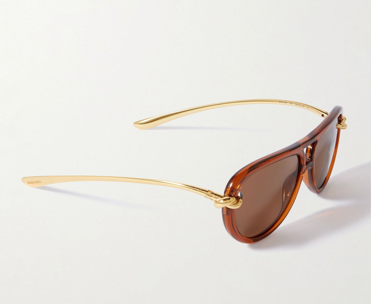 Bottega Veneta BV1418S-004 sunglasses in brown gold brown frame with brown lenses