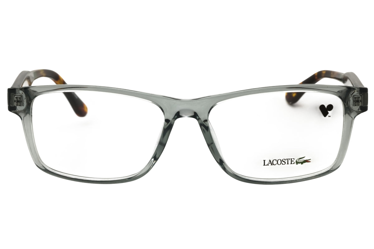 Lacoste L2977 N-035 TRANSPARENT GREY Rectangular Eyeglasses 54mm Eyeglasses