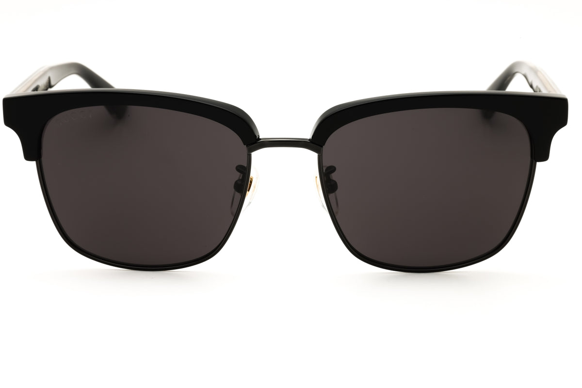 Gucci GG0382S-001 BLACK-BLACK Rectangular Sunglasses 56mm Sunglasses