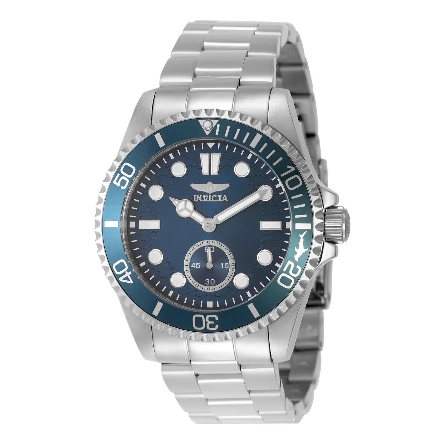Invicta 49422 watch with blue dial and stainless steel band