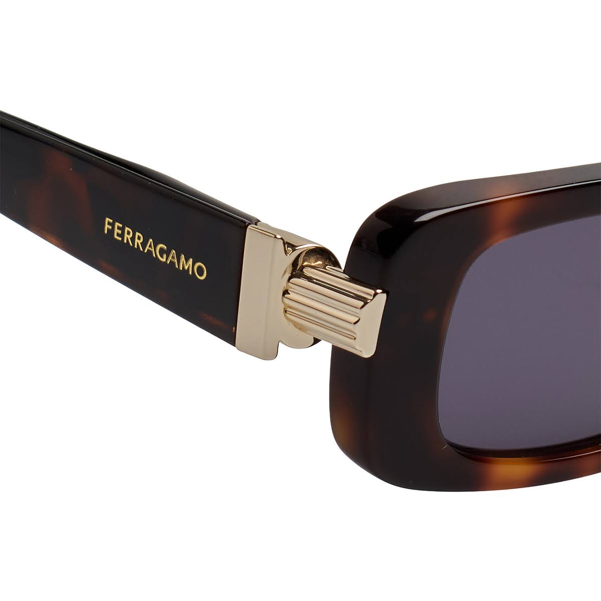 Salvatore Ferragamo 52mm sunglasses in tortoise frame with dark grey lenses
