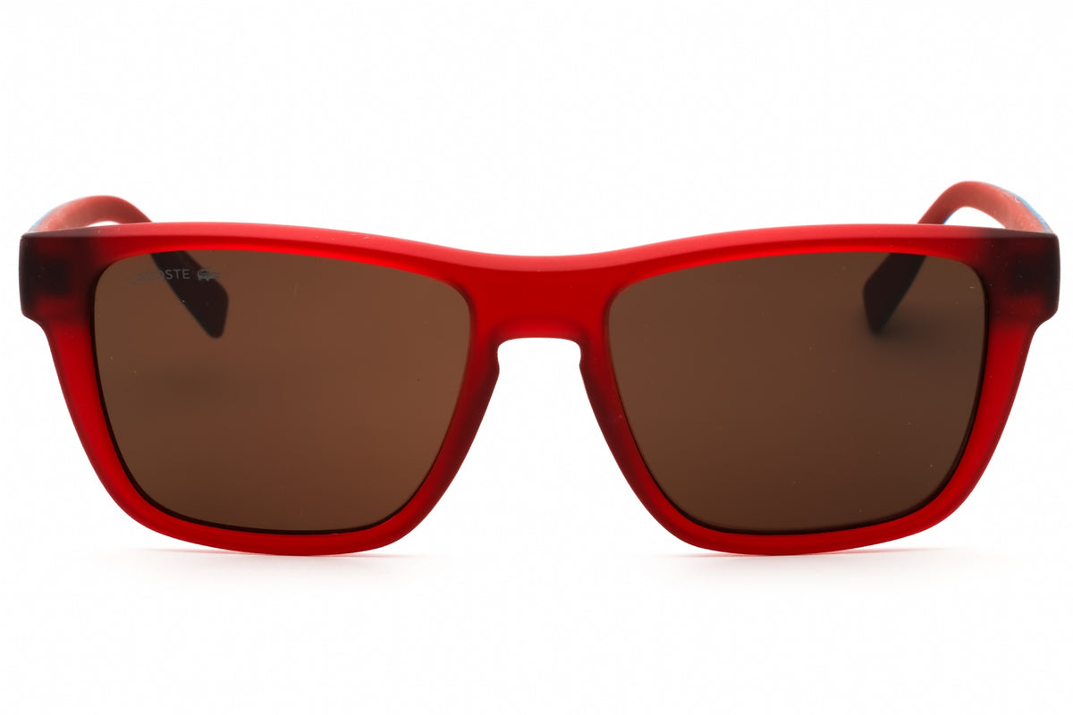 Lacoste L6058S-615 Red Rectangle Sunglasses 54mm