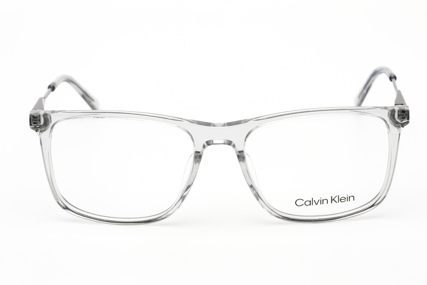 Calvin Klein CK21700-070 eyeglasses in crystal smoke frame with clear lenses