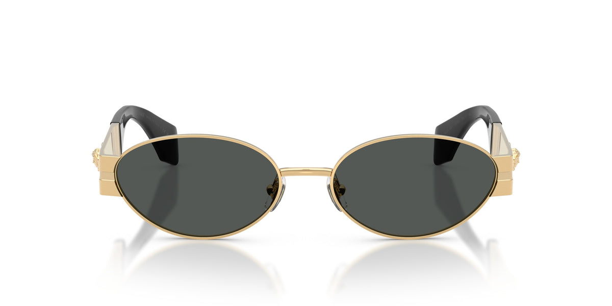 Versace VE2301-152387-55 Gold Oval Sunglasses 55mm