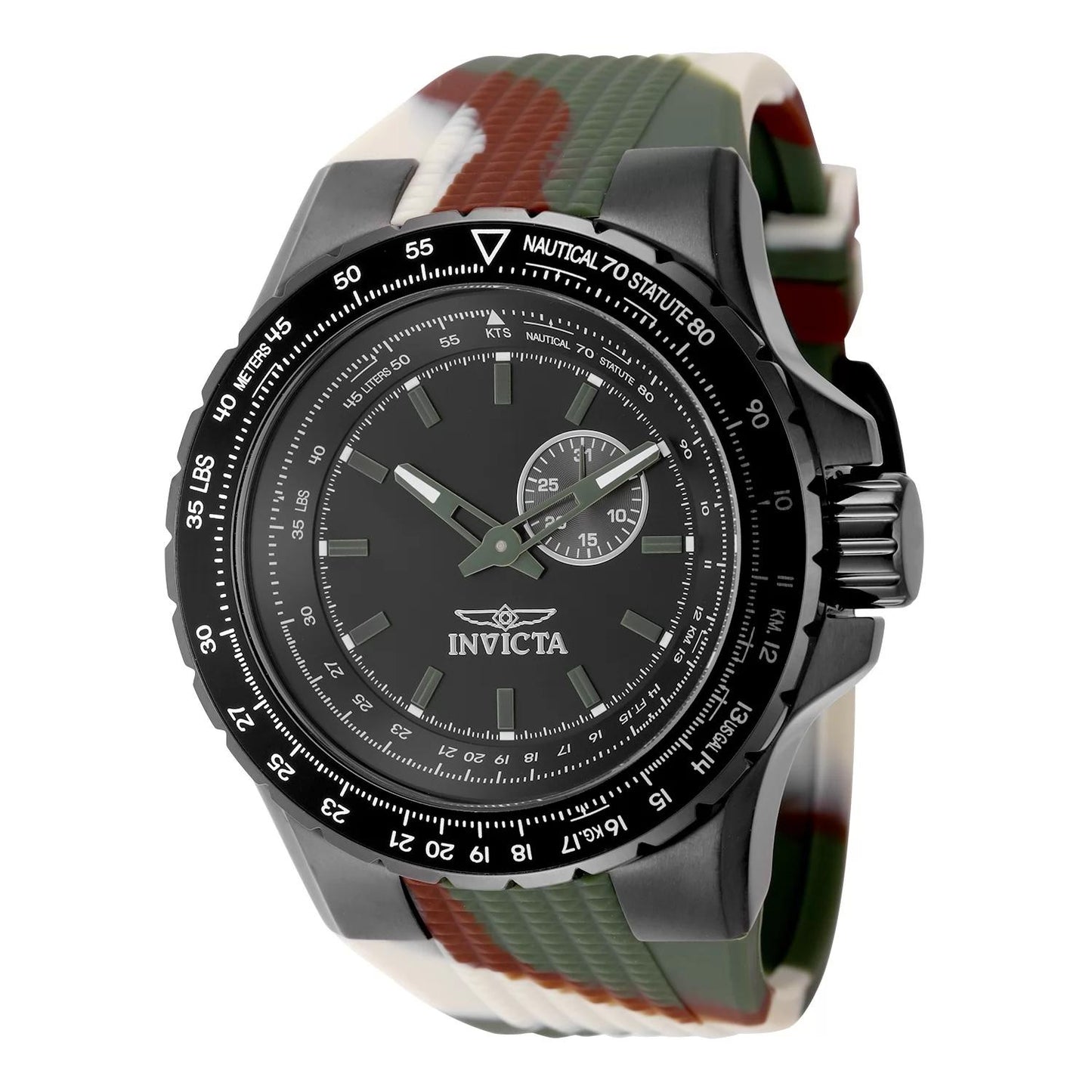 Invicta 49730 49730 Watch - Black Dial Silicone Band