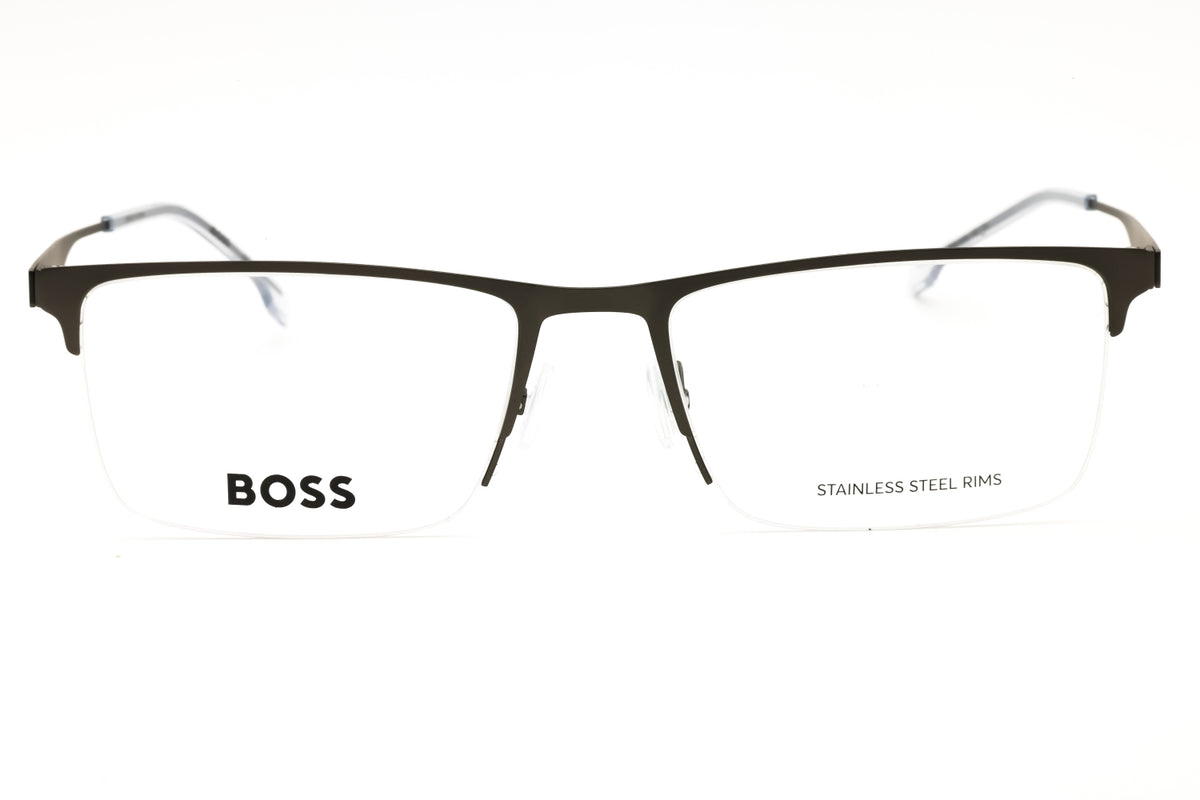 Hugo Boss BOSS 1698-0R80 00 MATTE DARK RUTHENIUM Rectangular Eyeglasses 57mm Eyeglasses