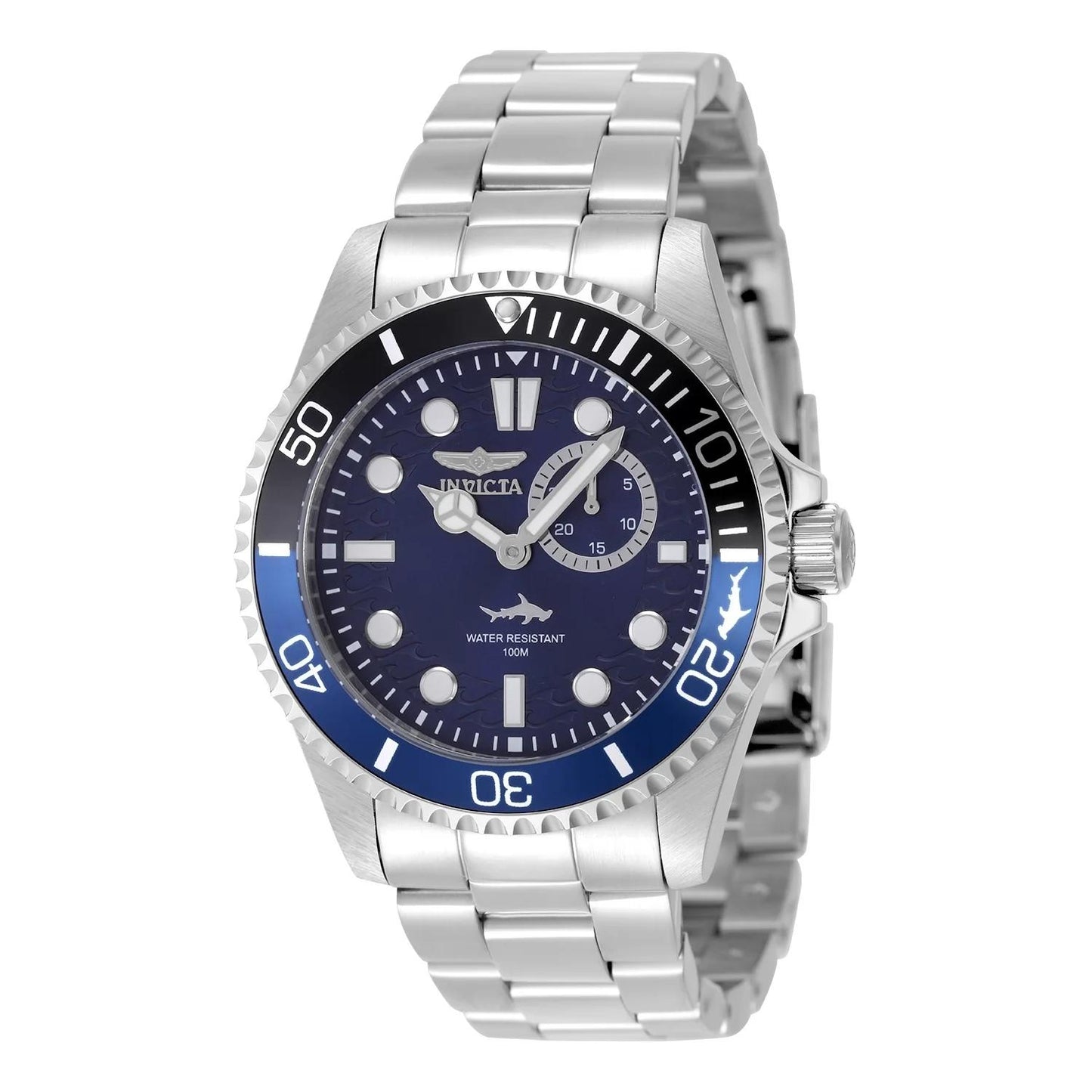 Invicta 49278 watch with blue dial and stainless steel band