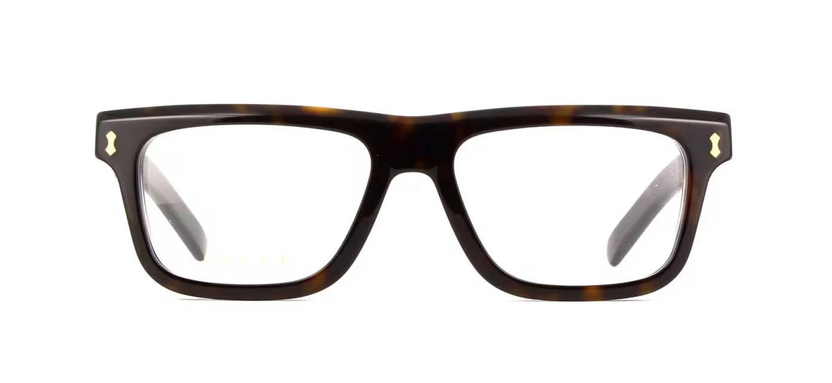 Gucci GG1525o-002-54 eyeglasses in havana frame with clear lenses