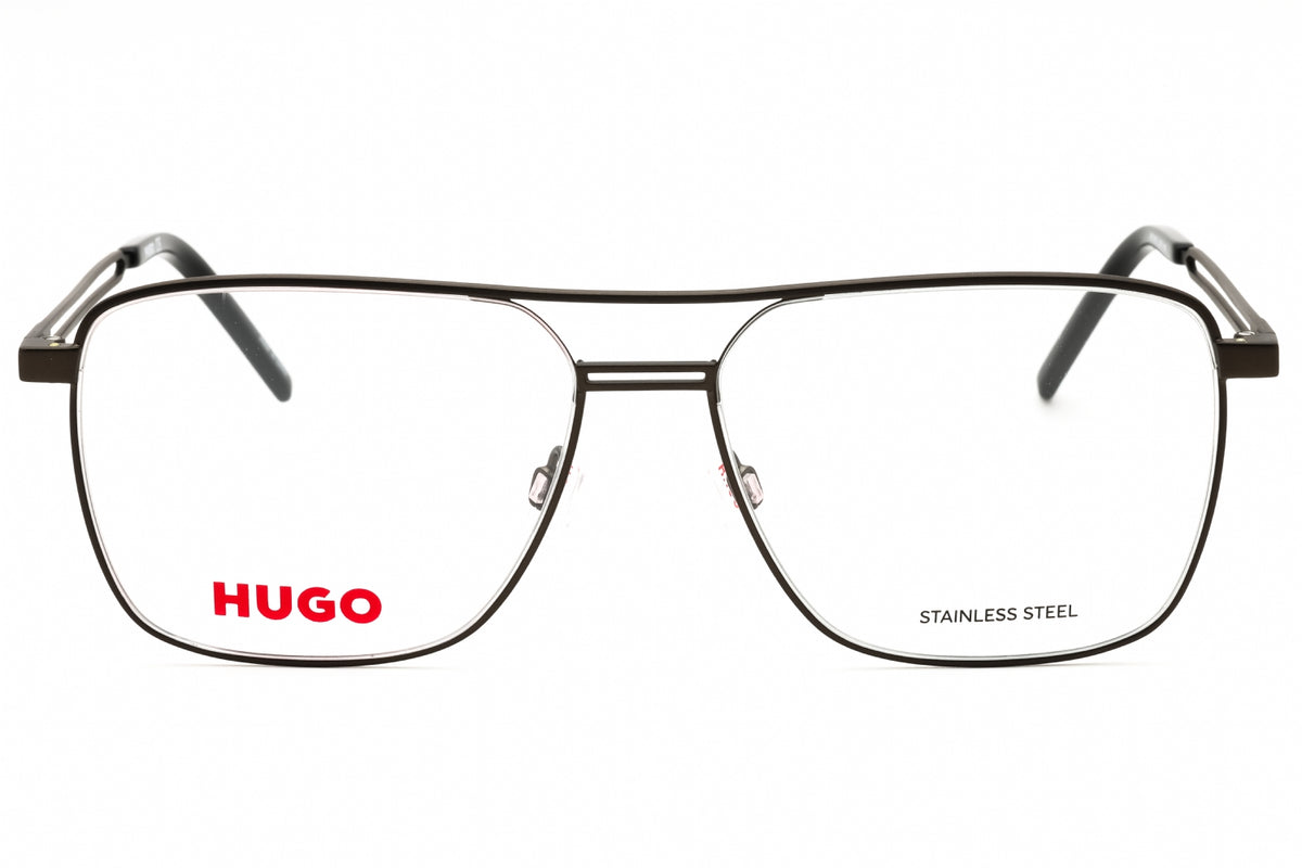 HUGO HG 1145-0SVK 00 Matte Ruthenium Black Rectangular Eyeglasses 56mm