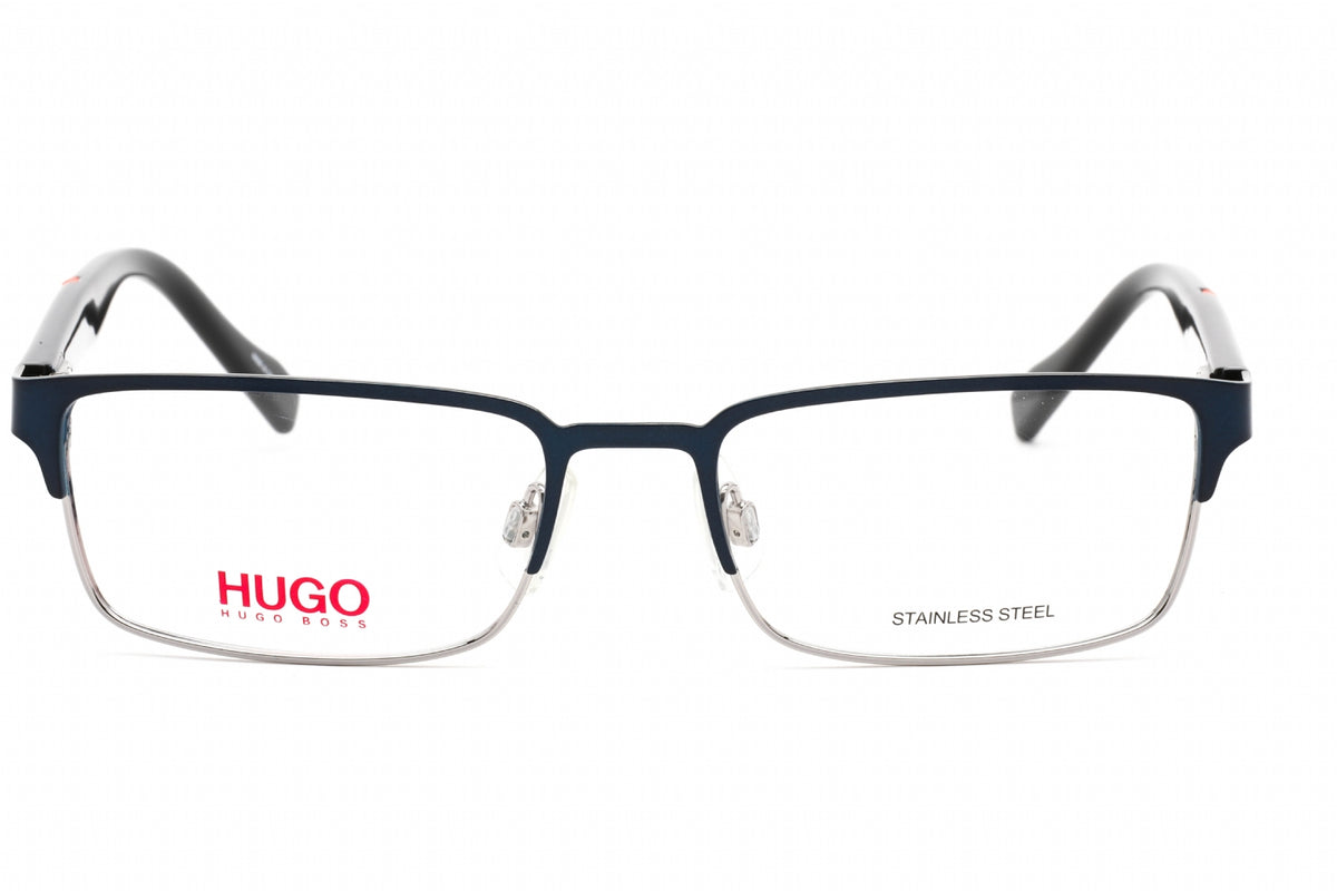 HUGO HG 0136-0KU0 00 Blue Ruthenium Rectangular Eyeglasses 53mm