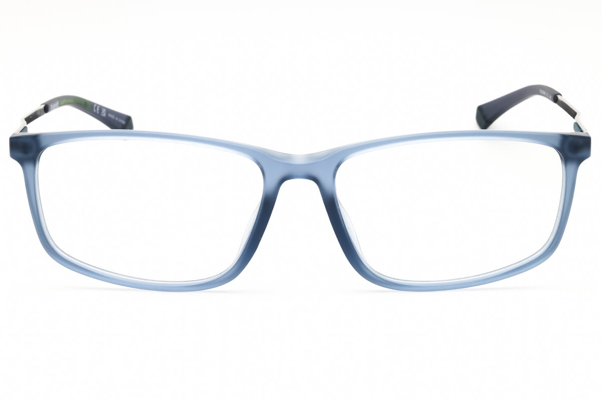 Polaroid Core PLD D535/G-0FLL 00 eyeglasses in matte blue frame with clear lenses