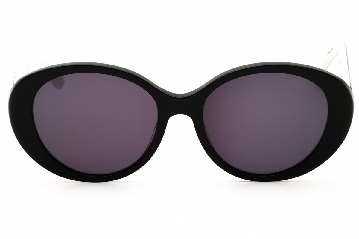 Anne Klein AK7090-001 BLACK Purple Oval Sunglasses 54mm Sunglasses