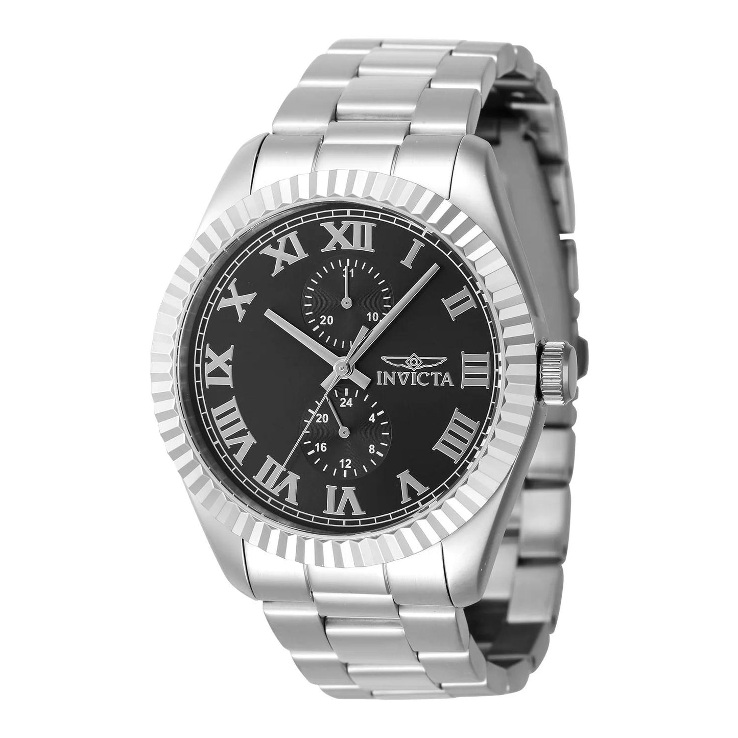 Invicta 47420 47420 Watch - Black Dial Stainless Steel Band