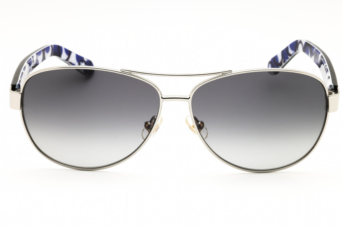 Kate Spade Dalia 2/S-0YB7 F8 Silver Aviator Sunglasses 58mm Sunglasses