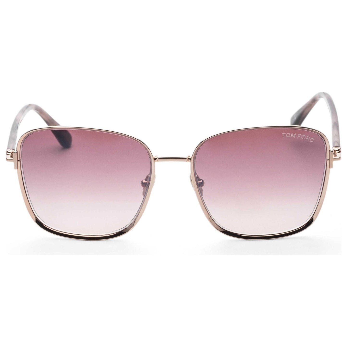 Tom Ford FT1029-28Z sunglasses in pink frame with rose smoke gradient lenses