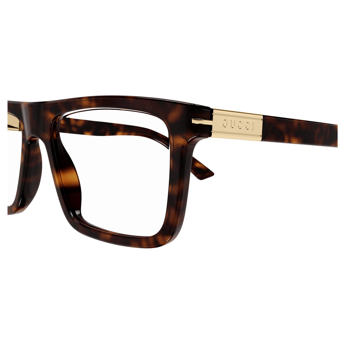 Gucci GG1504o-006 eyeglasses in havana frame with clear lenses