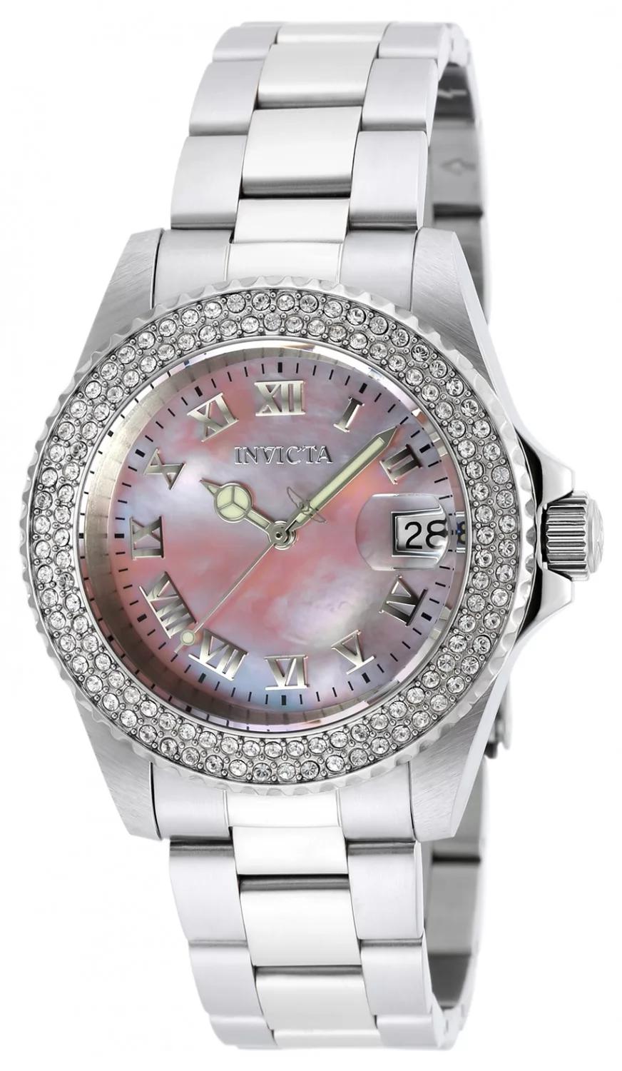 Invicta 19874 19874 Watch - Pink Dial Stainless Steel Band