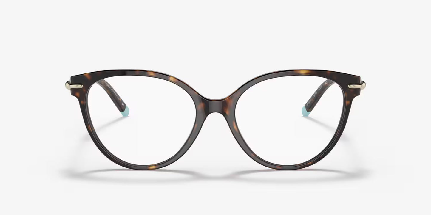 Tiffany 0TF2217-8015-53 eyeglasses in habana frame with clear lenses