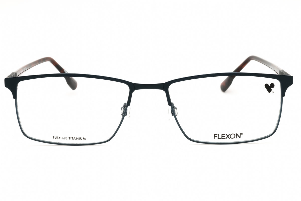 Flexon FLEXON E1129-410 eyeglasses in matte navy frame with clear demo lenses