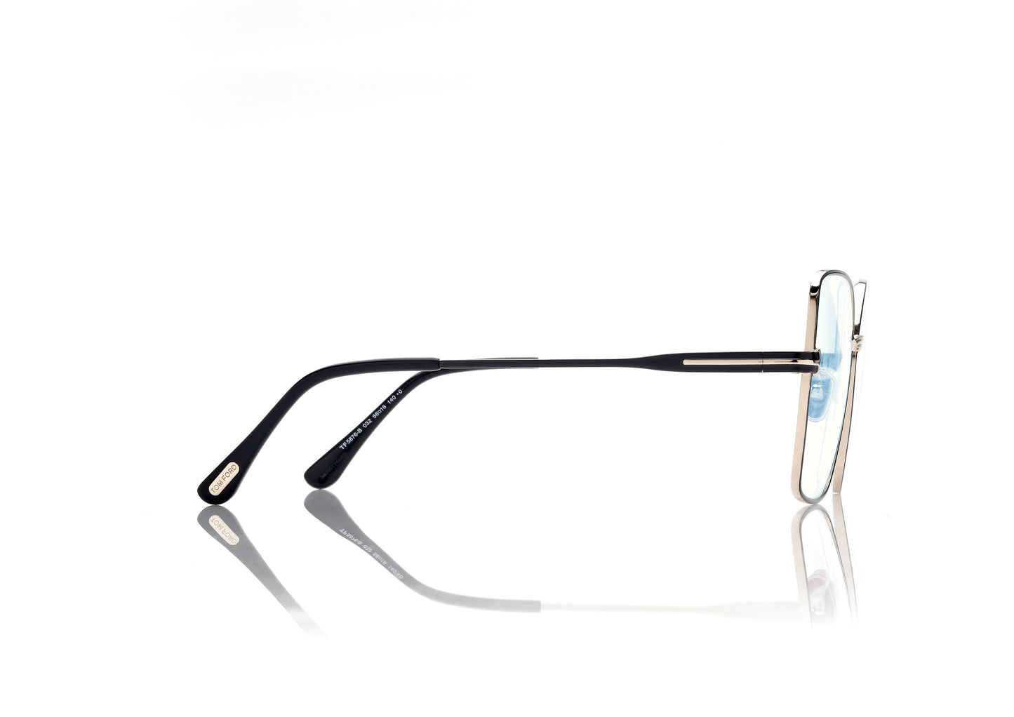 Tom Ford FT5876-B-032 eyeglasses in gold frame with clear lenses