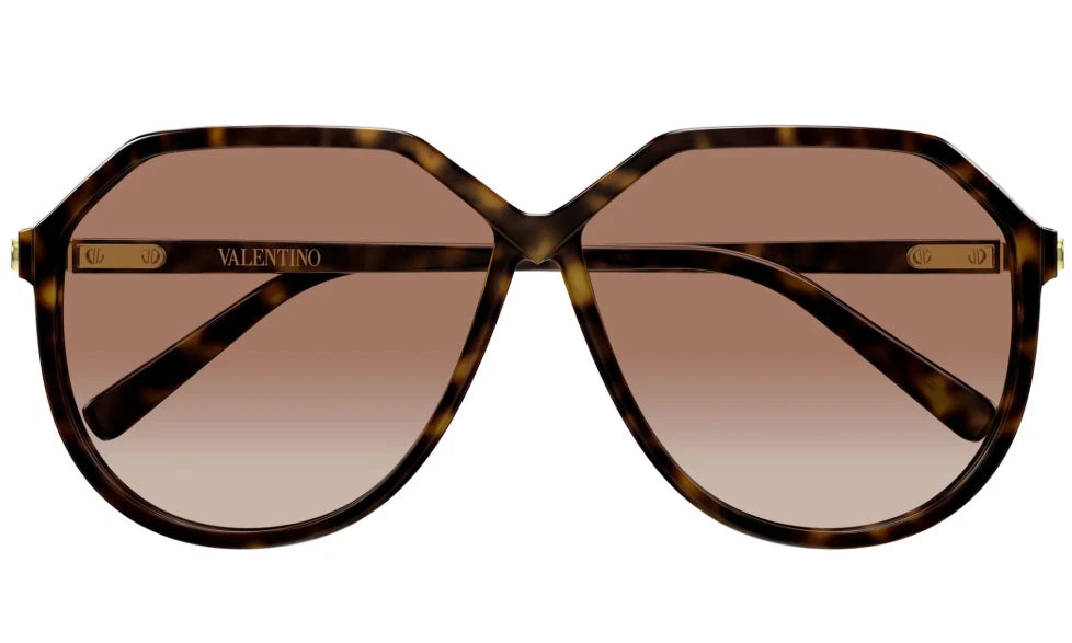Valentino VG0026S-002 sunglasses in havana frame with orange lenses