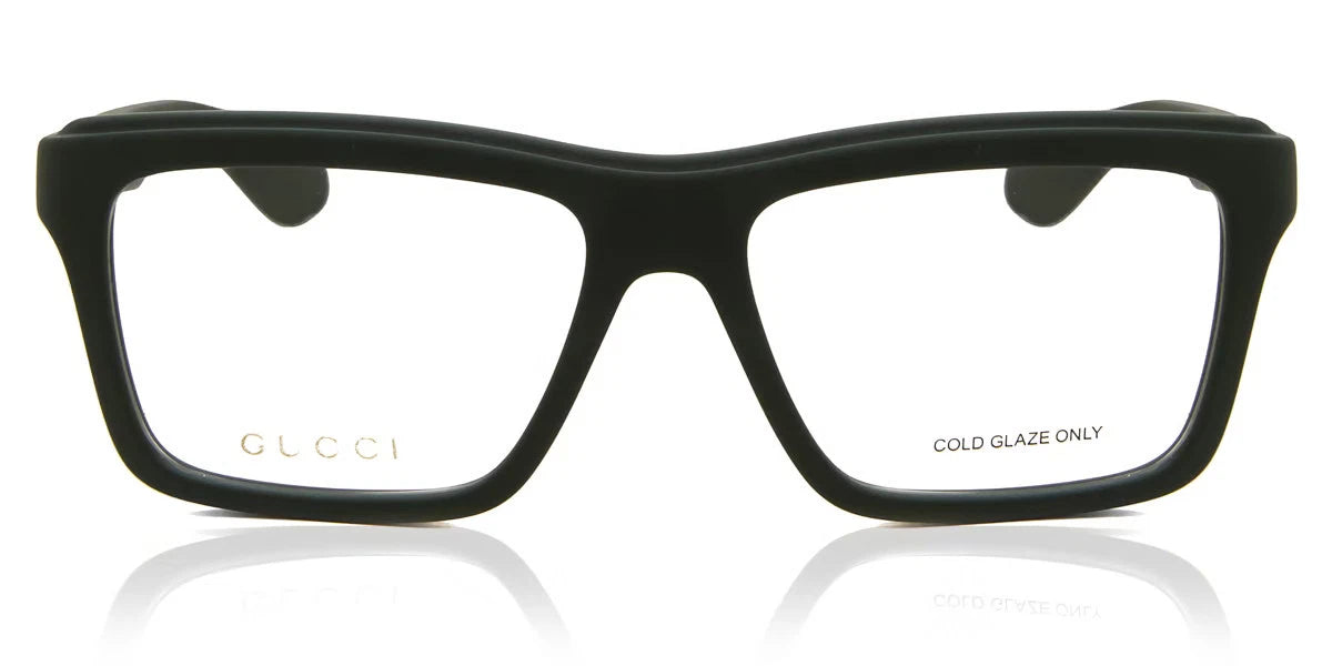 Gucci GG1573o-003 eyeglasses in green frame with clear lenses