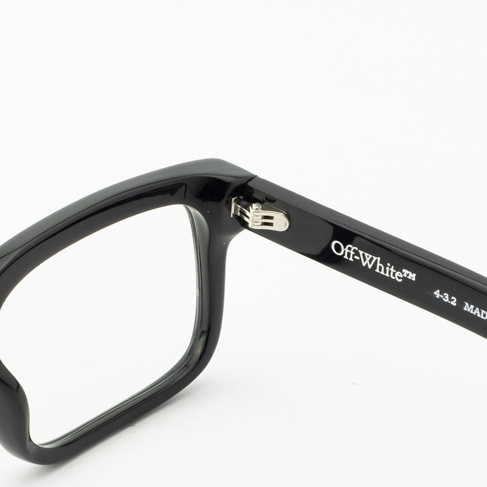 Off White Style-70 OERJ070S24PLA0011000 eyeglasses in black frame with clear lenses