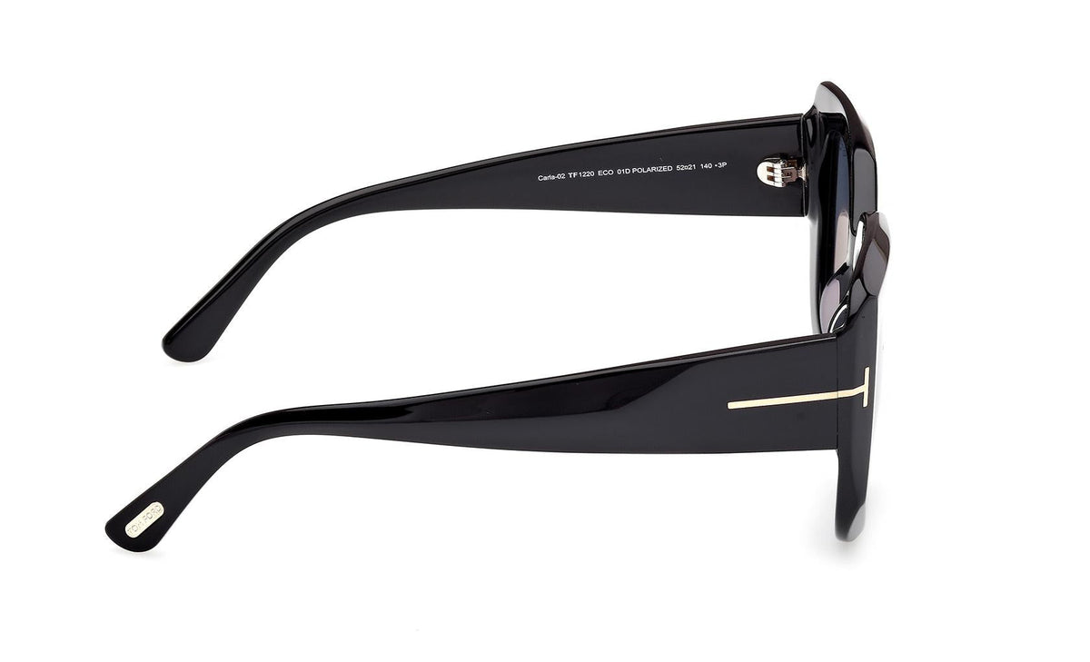 Tom Ford FT1220-01D-52 sunglasses in black frame with gray lenses