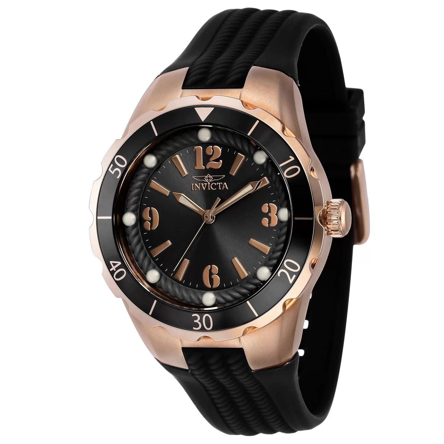 Invicta 40313 40313 Watch - Black Dial Polyurethane Band
